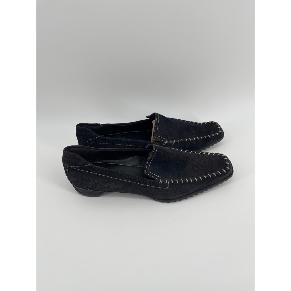Ecco Loafers Suede Navy Men EU 40 Slip On Driving Casual Comfort Shoes